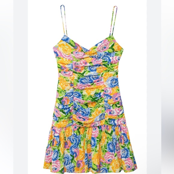 ZARA Floral Printed Dress - Picture 1 of 5